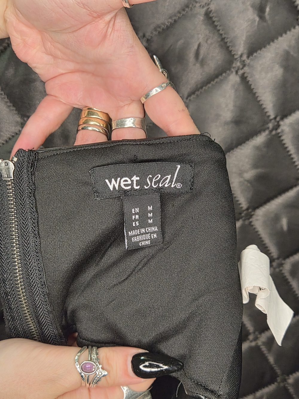 Wet Seal Black Strapless Zippered Top - Picture 3 of 3